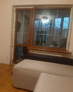 Окна КБЕ золотой дуб шпроссы золото