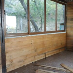 Раздвижные окна SWS в золотом дубе 1