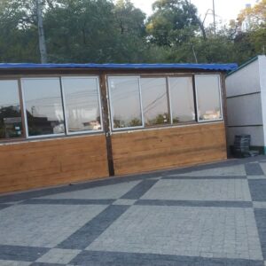 Раздвижные окна SWS в золотом дубе 2